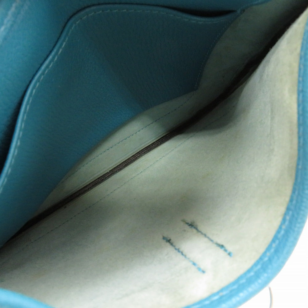 HERMES Shoulder Bag Shave Turquoise Trim 24 Women Used