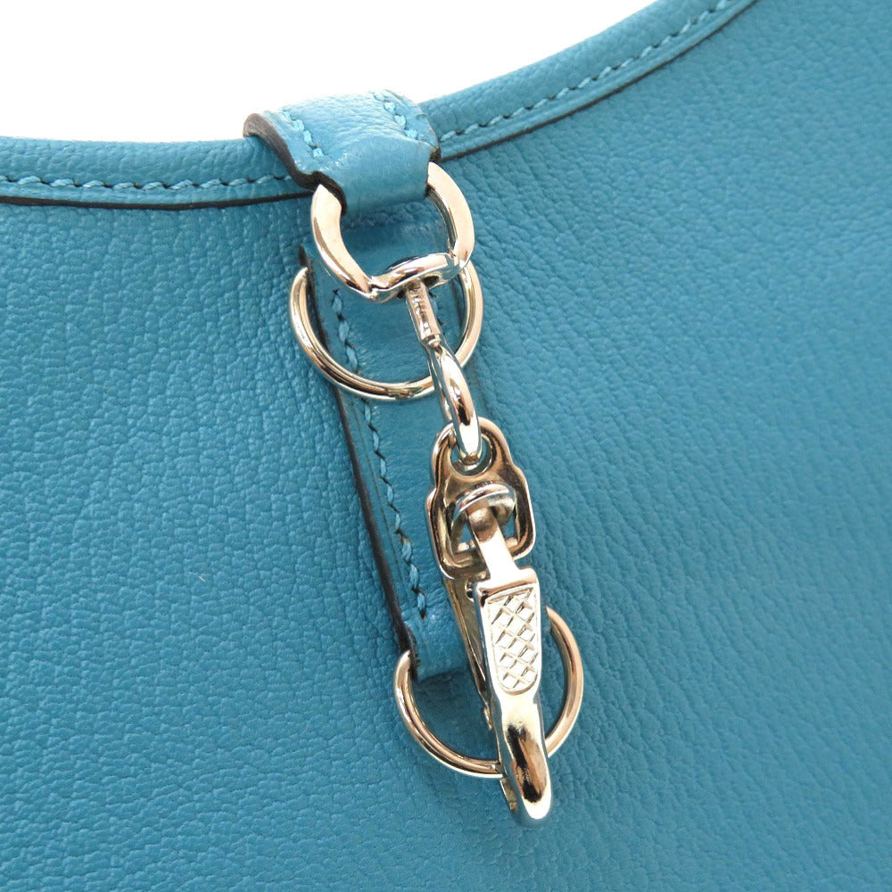 HERMES Shoulder Bag Shave Turquoise Trim 24 Women Used