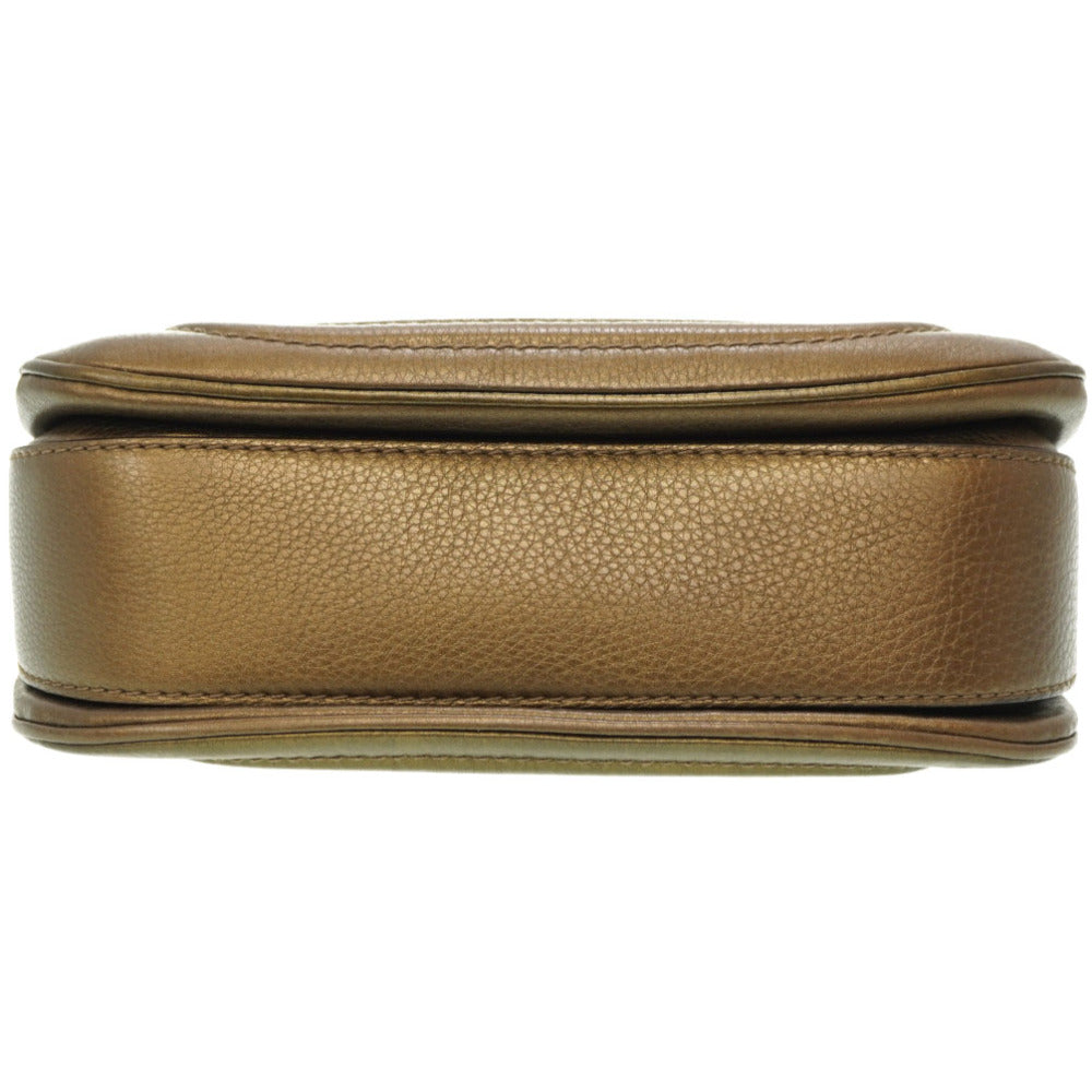 GUCCI Handbag 254884 leather gold New Bamboo Women Used