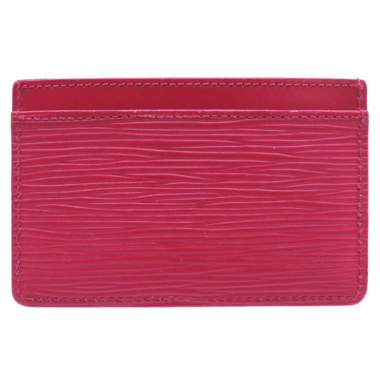 LOUIS VUITTON Card Case M60327 Epi Leather Fuchsia Epi Porte Cartes Simple Women Used