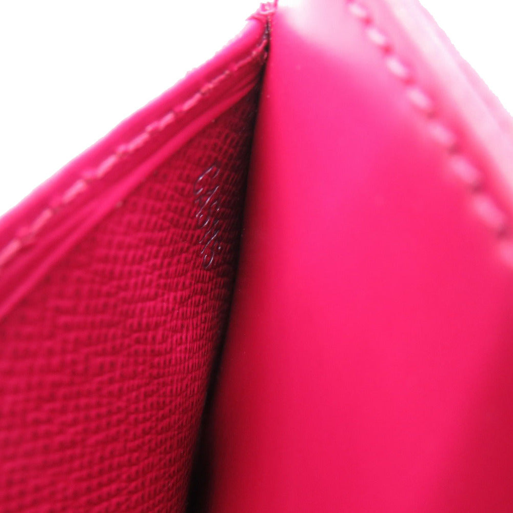 LOUIS VUITTON Card Case M60327 Epi Leather Fuchsia Epi Porte Cartes Simple Women Used