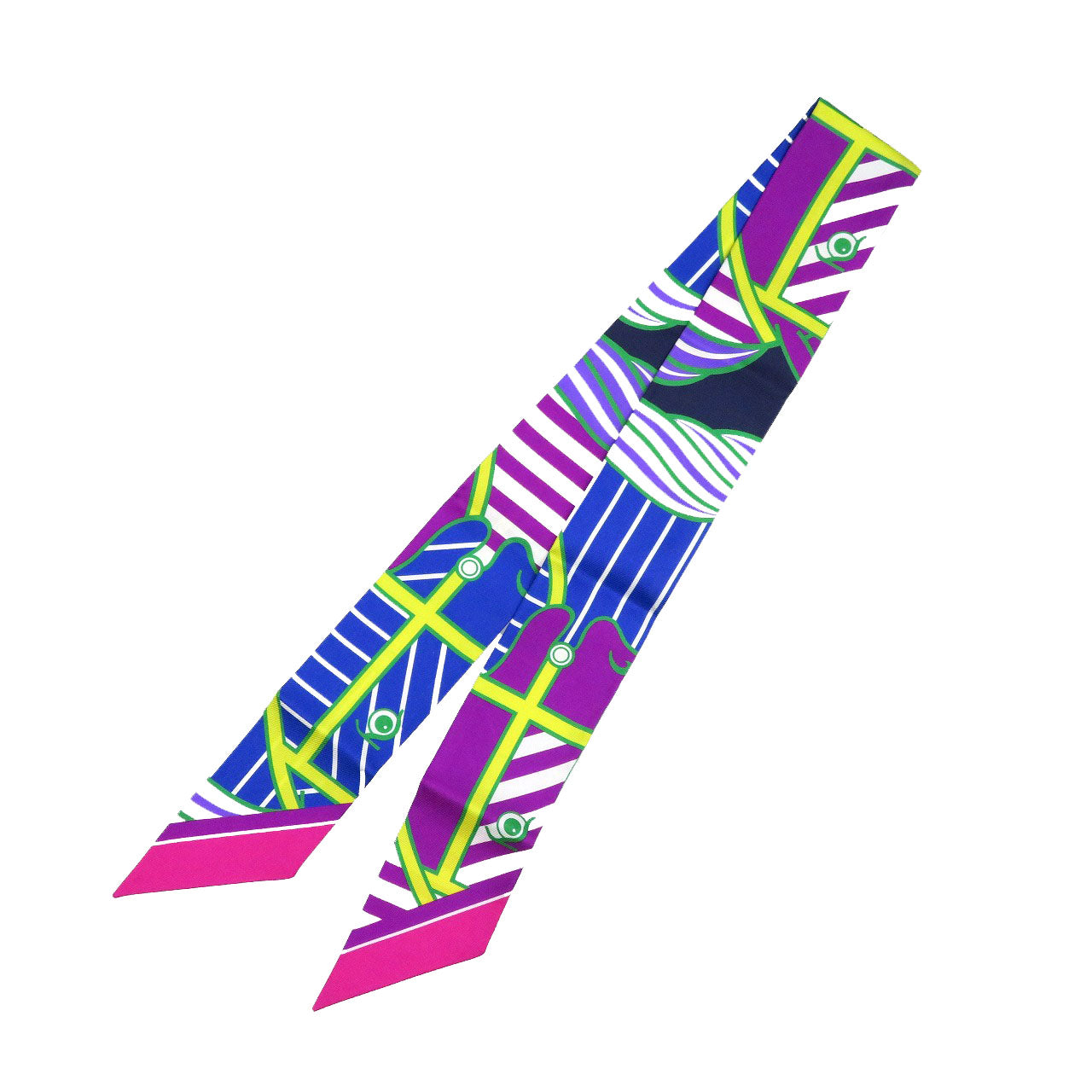 HERMES scarf silk Fuchsia Twilly