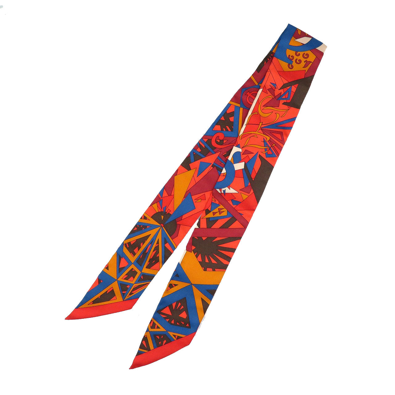 HERMES scarf silk Rouge Twilly