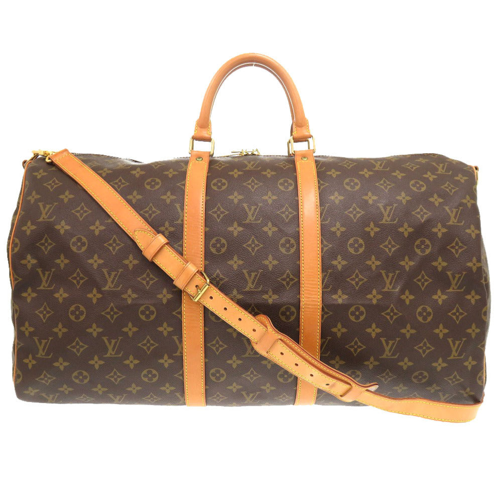 LOUIS VUITTON Boston Duffel bag M41414 Monogram canvas Brown Monogram Keepall bandouliere55