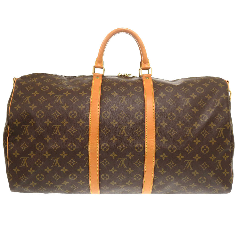 LOUIS VUITTON Boston Duffel bag M41414 Monogram canvas Brown Monogram Keepall bandouliere55