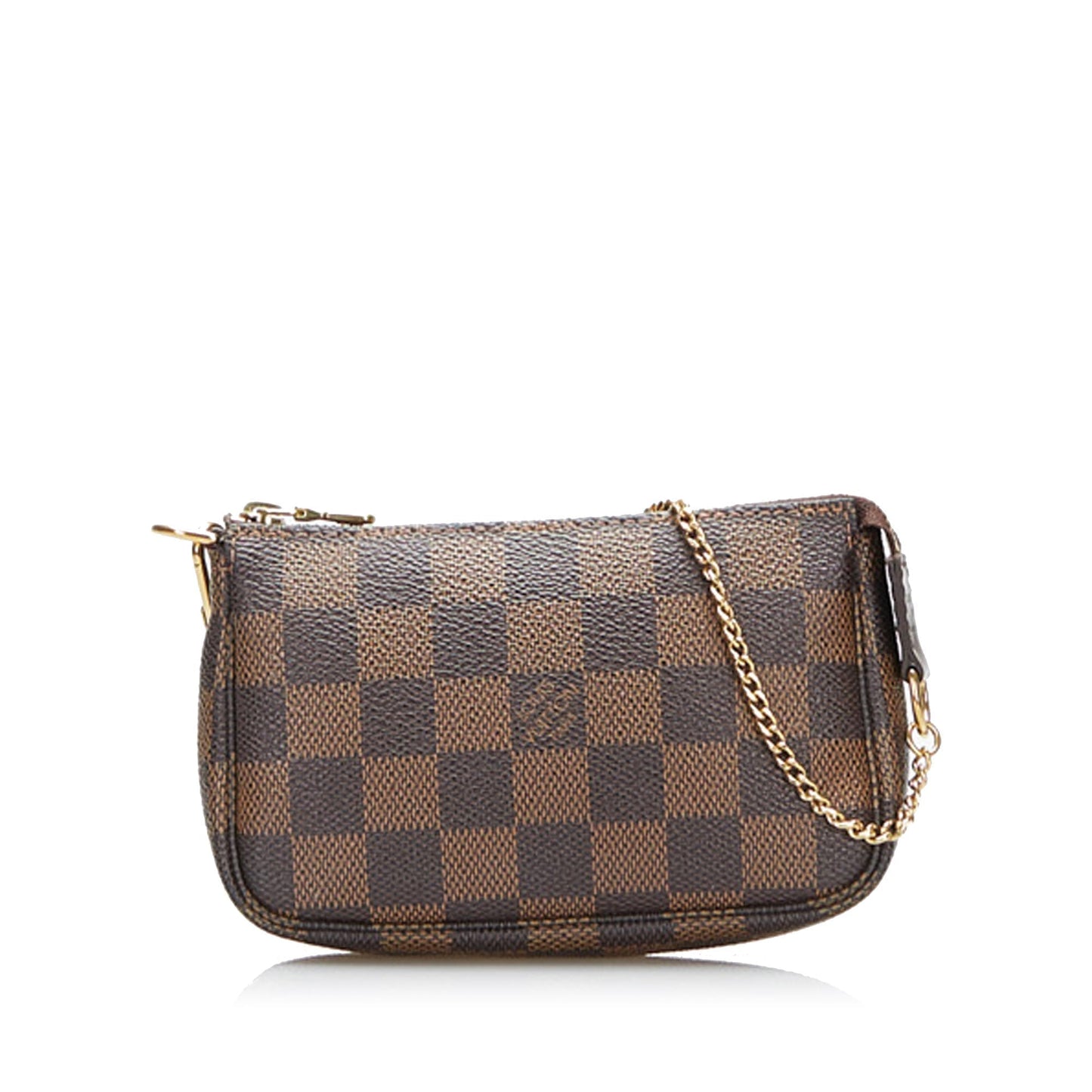 LOUIS VUITTON Damier Ebene Mini Pochette Accessoires Brown