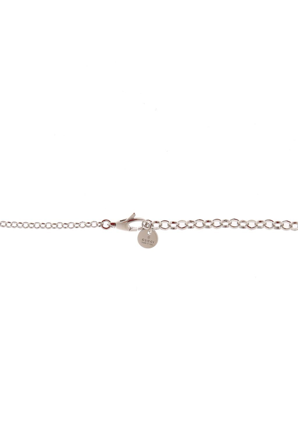 Gucci Blind X Love Round Necklace in Silver