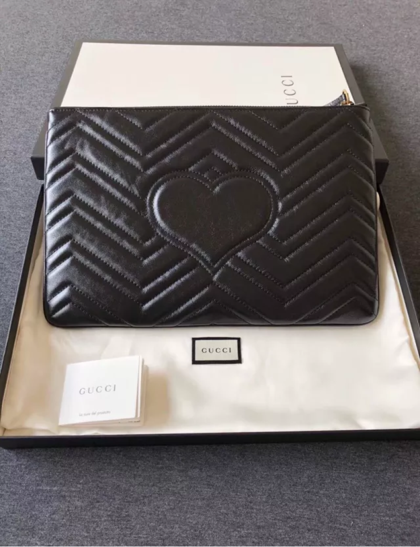 Gucci GG Marmont Quilted Clutch Bag