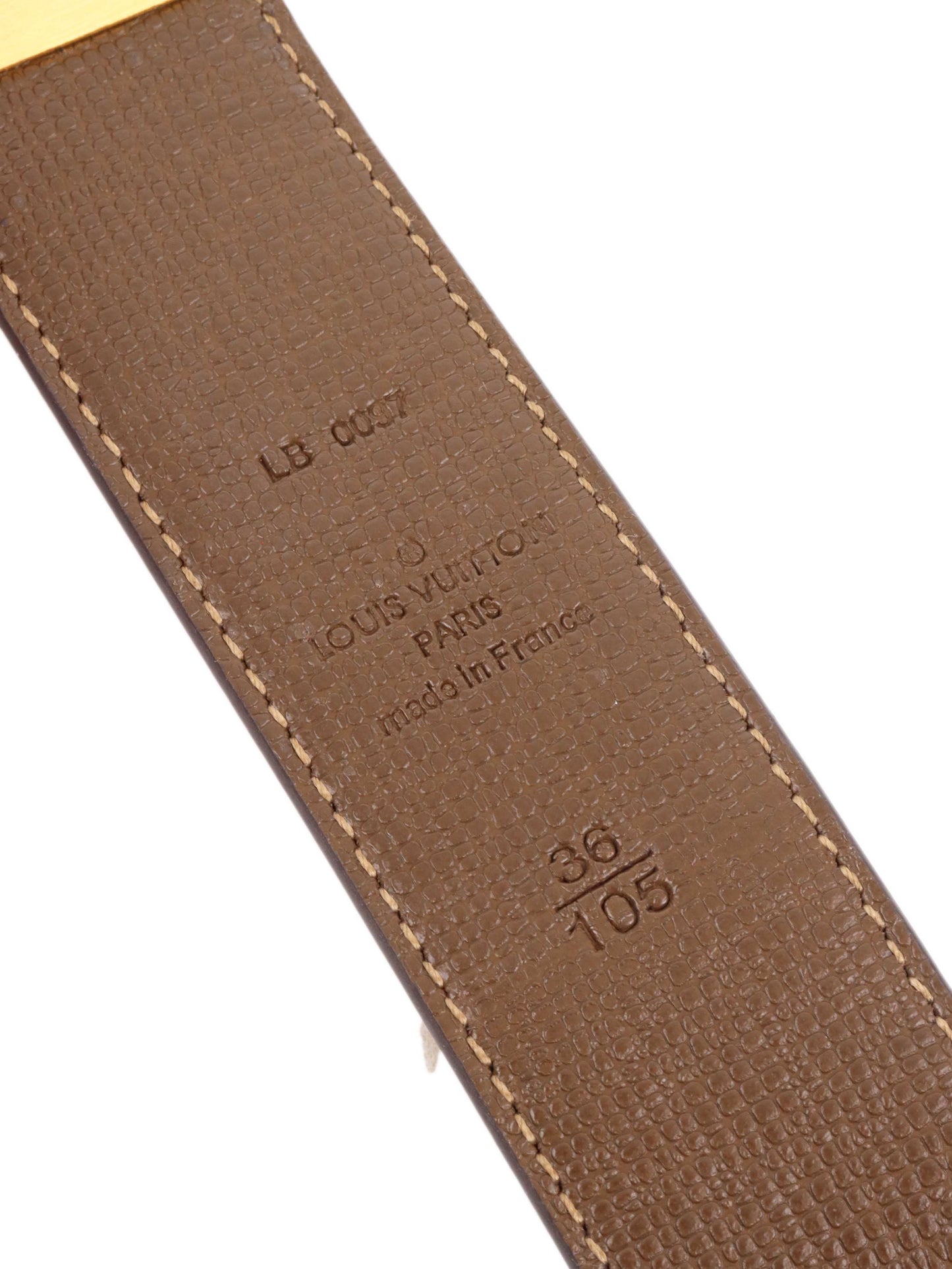 Louis Vuitton Damier Ebene Inventeur Belt.