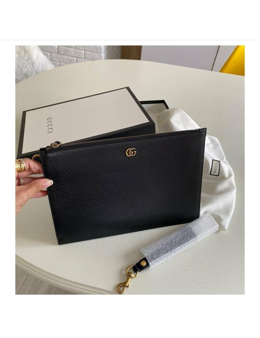Gucci GG Marmont Collection Leather Clutch Bag
