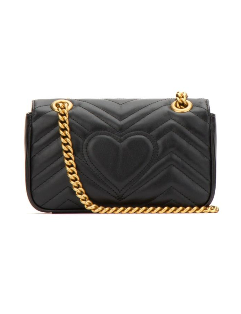 Gucci Black GG Marmont Series Mini Shoulder Bag