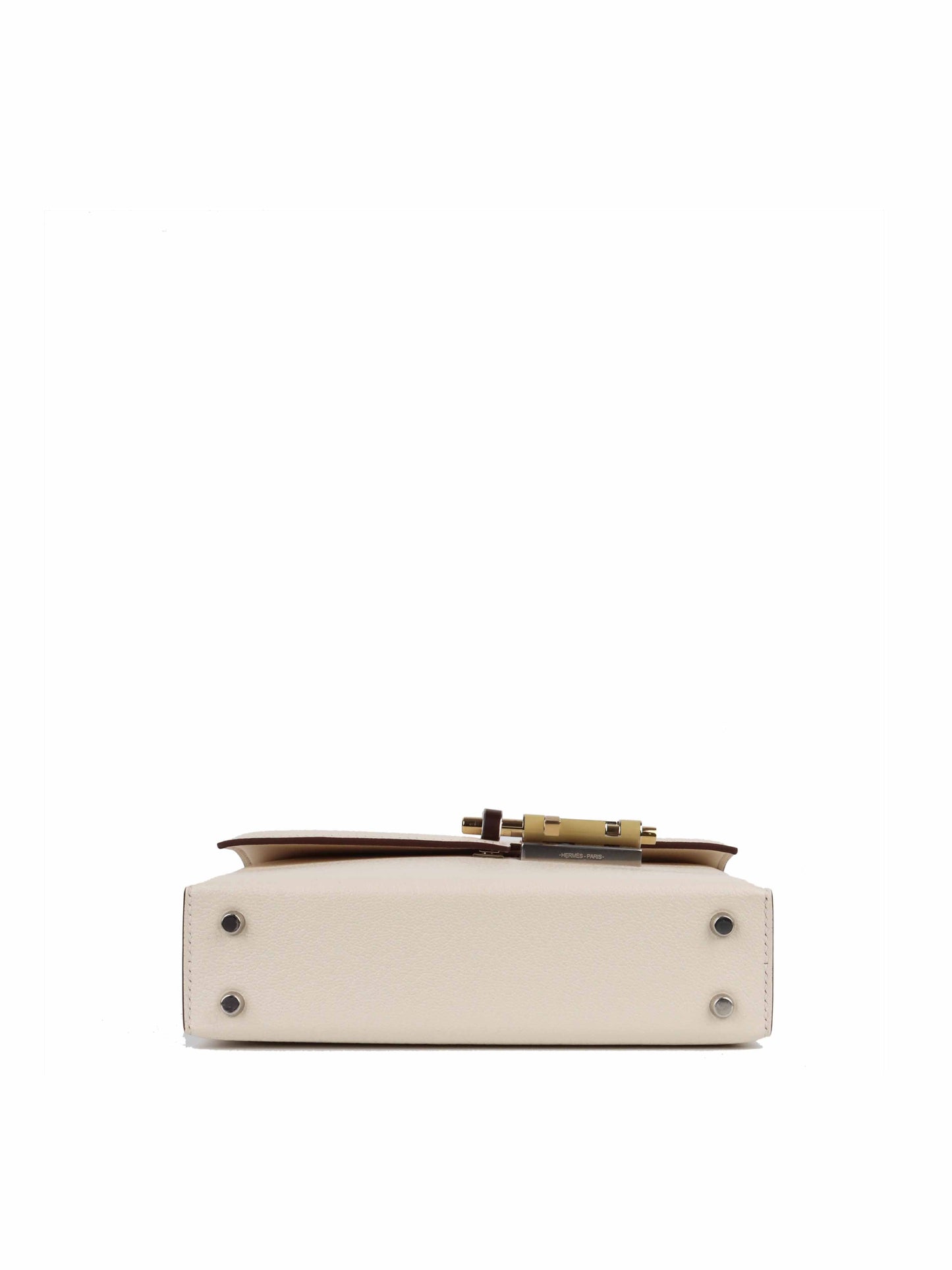 Hermes Mini Verrou Bag Chevre Mysore Nata With Havane/Tchai/Etoupe Hardware Stamp Z