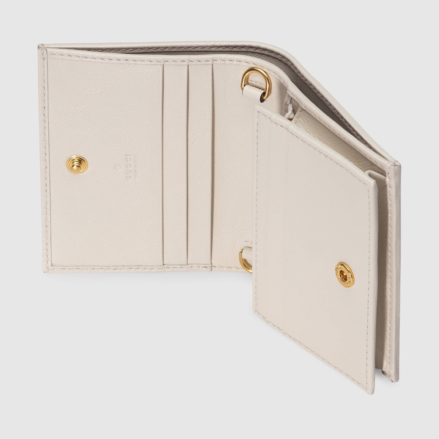 Gucci Rajah Chain  Case Wallet White