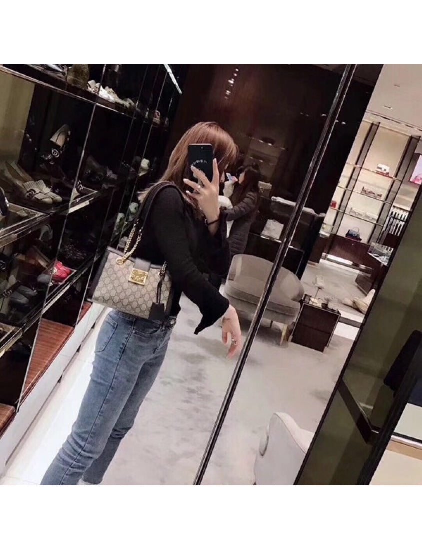 Gucci Padlock series small GG shoulder bag