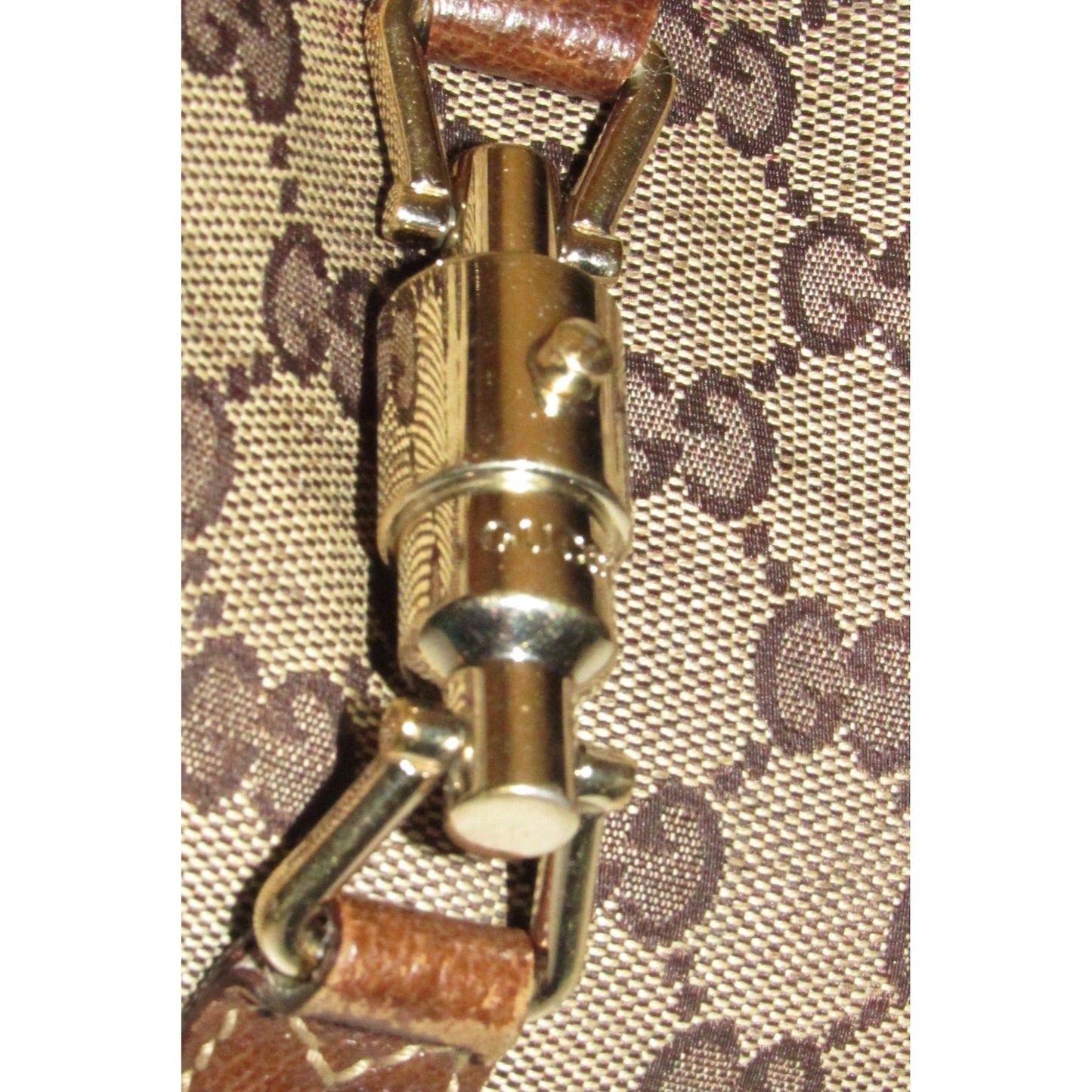 Gucci brown Guccissima print XL Jackie hobo with a gold piston clasp!