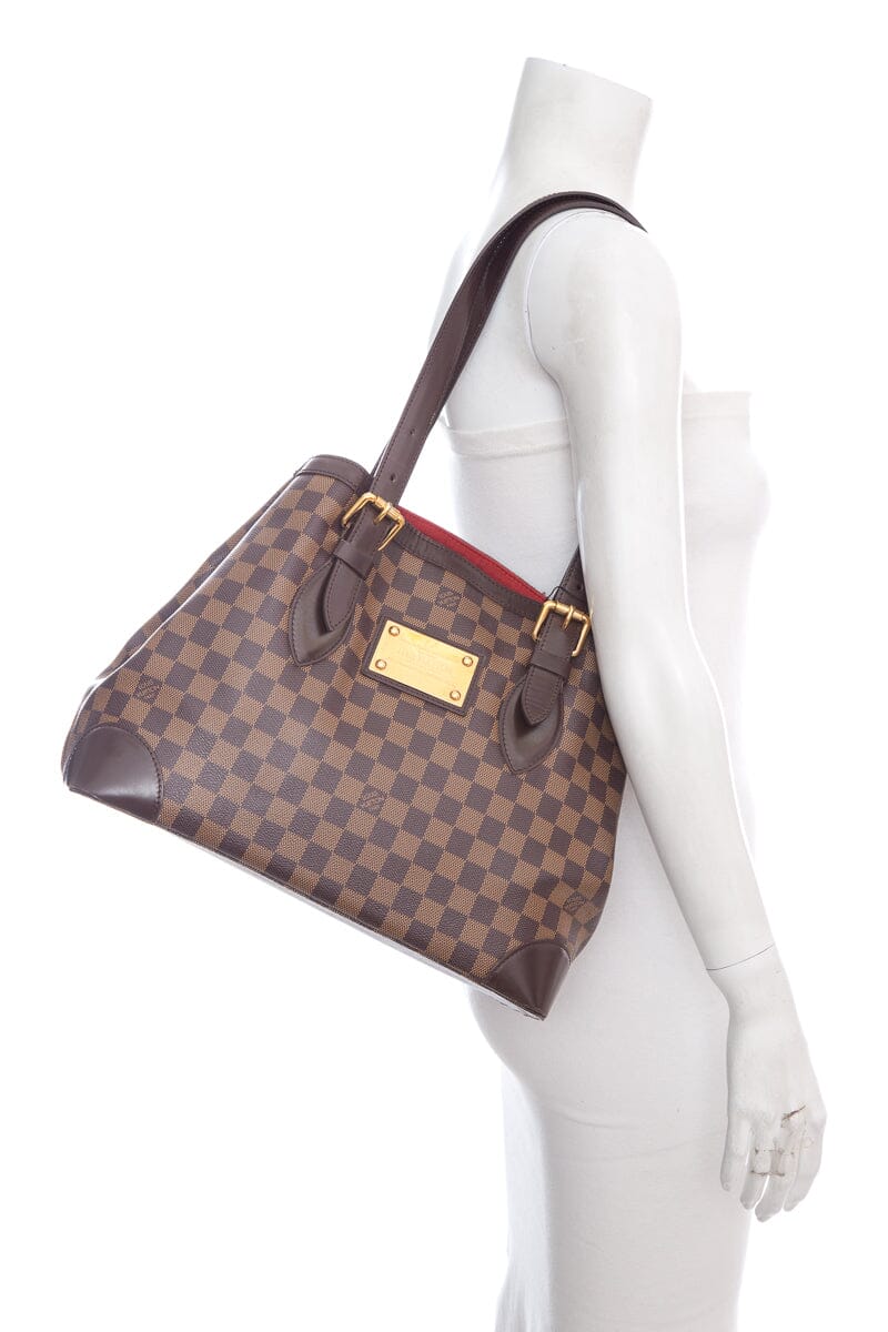 Louis Vuitton 2008 Brown Damier Ebene Hamstead HandBag