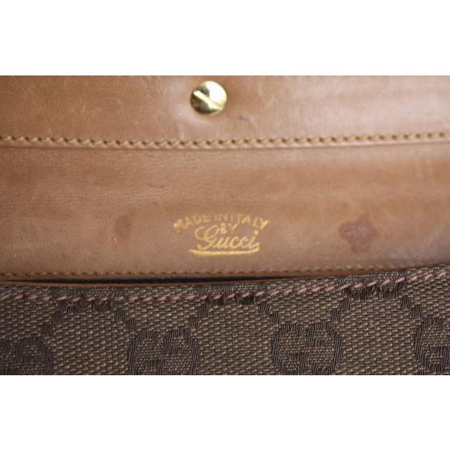 Gucci Gg Supreme Shoulder Bag W Guccissima Print Canvasleather Saddle Redgreen Sherry Stripe Brown L