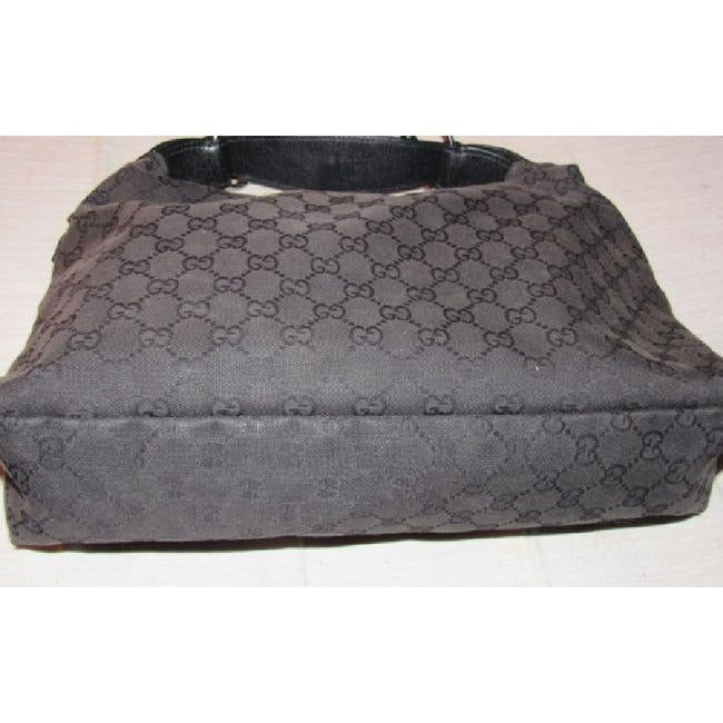 Gucci Vintage Pursesdesigner Purses Black Large G Logo Canvas And Black Leather Leathercanvas Hobo B