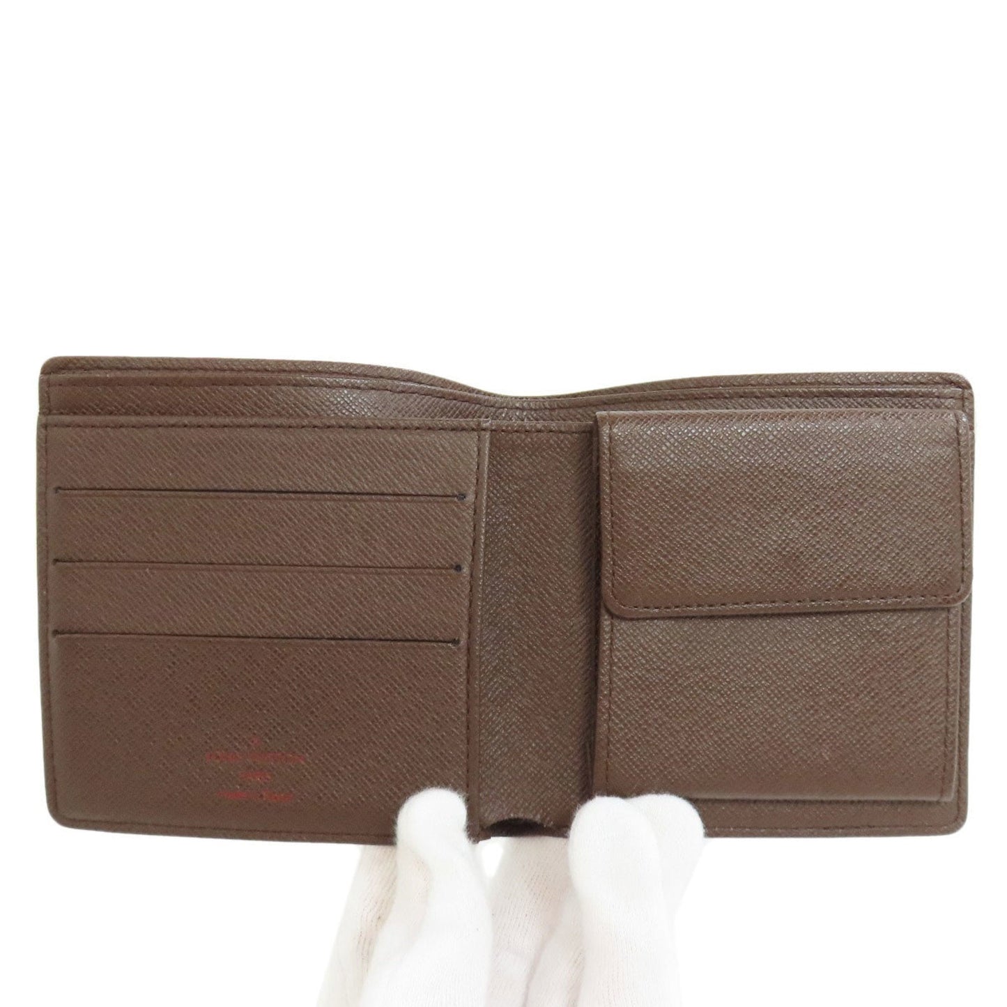 Louis Vuitton Damier Canvas Ebene Damier Canvas Wallet (Bi-Fold)
