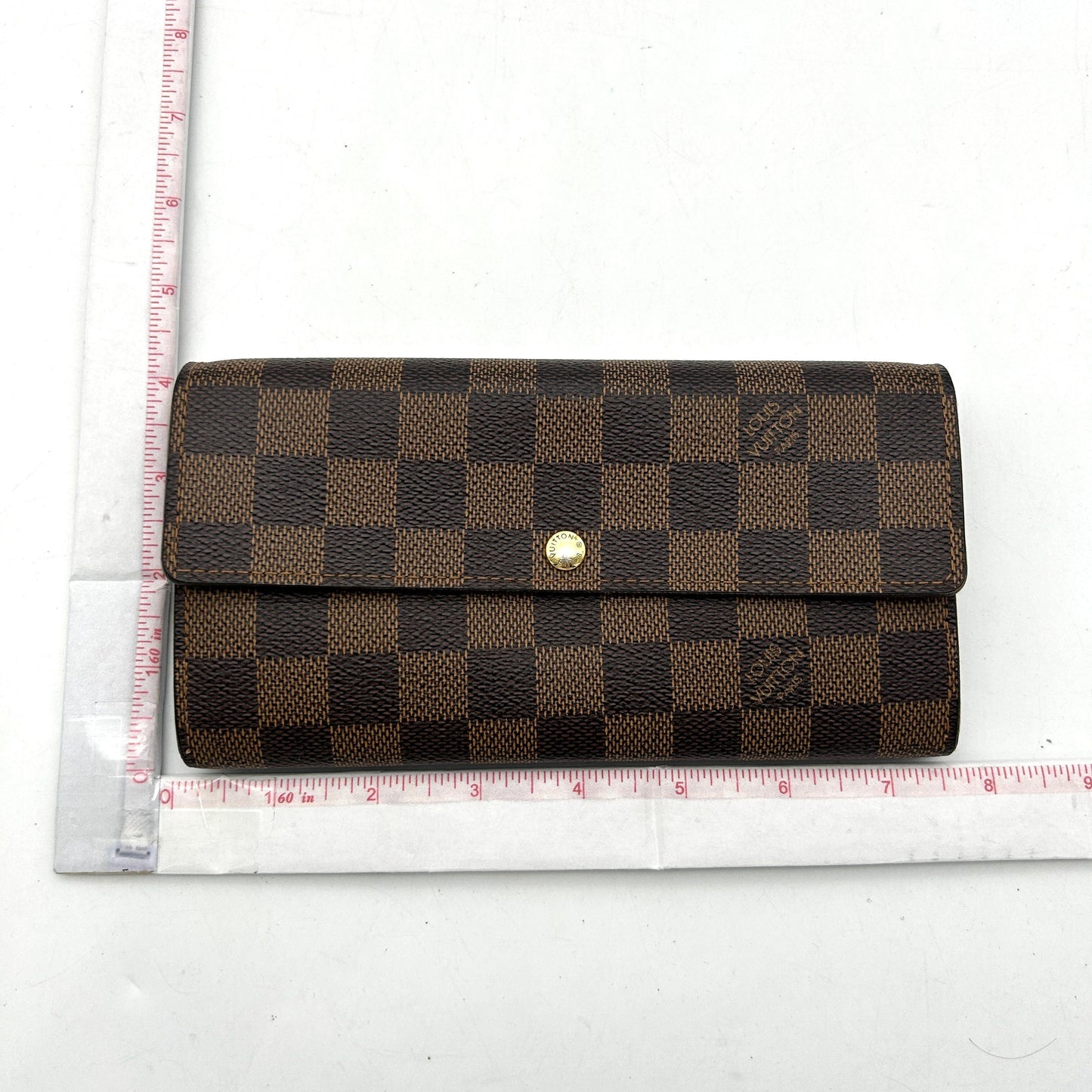 LOUIS VUITTON Damier Ebene Sarah Wallet lv3314fd