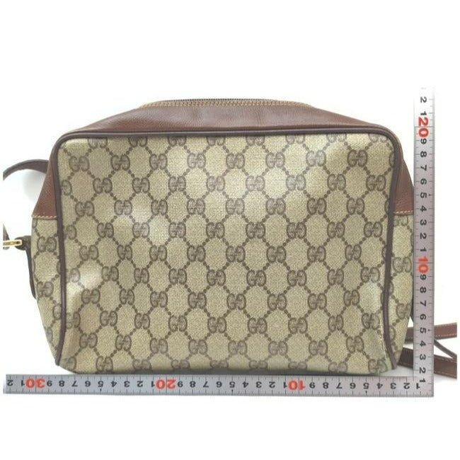 Gucci Ophidia Shoulder W Guccissima Canvasleather Redgreen Brown Printredgreen Stripe Coated Canvas