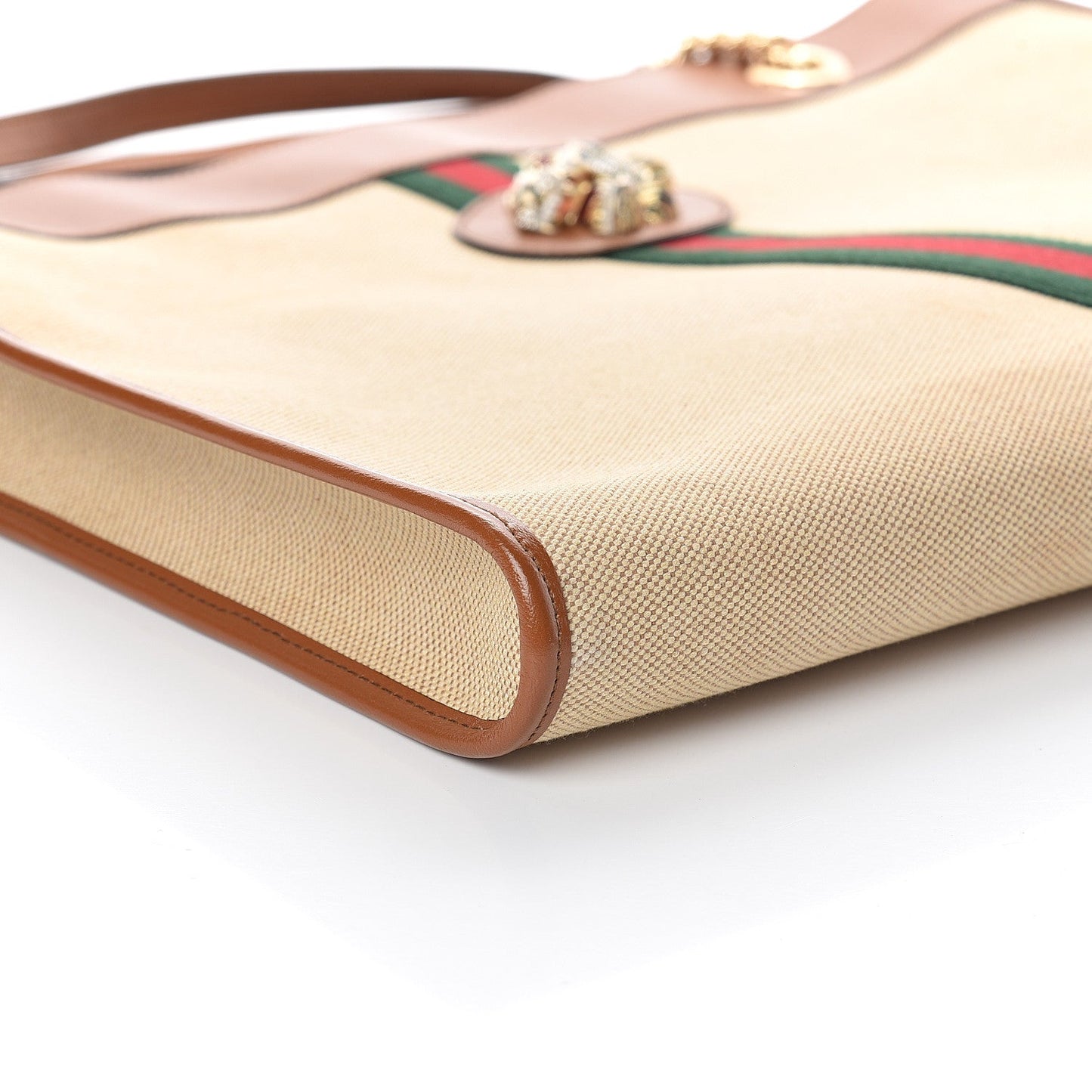 Gucci Rajah Large Canvas Tote Bag in Beige
