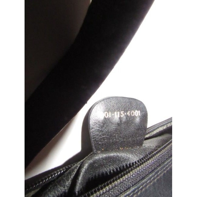 Gucci Vintage Pursesdesigner Purses Black With Small G Logo Print Coated Canvasleather Leathercoated