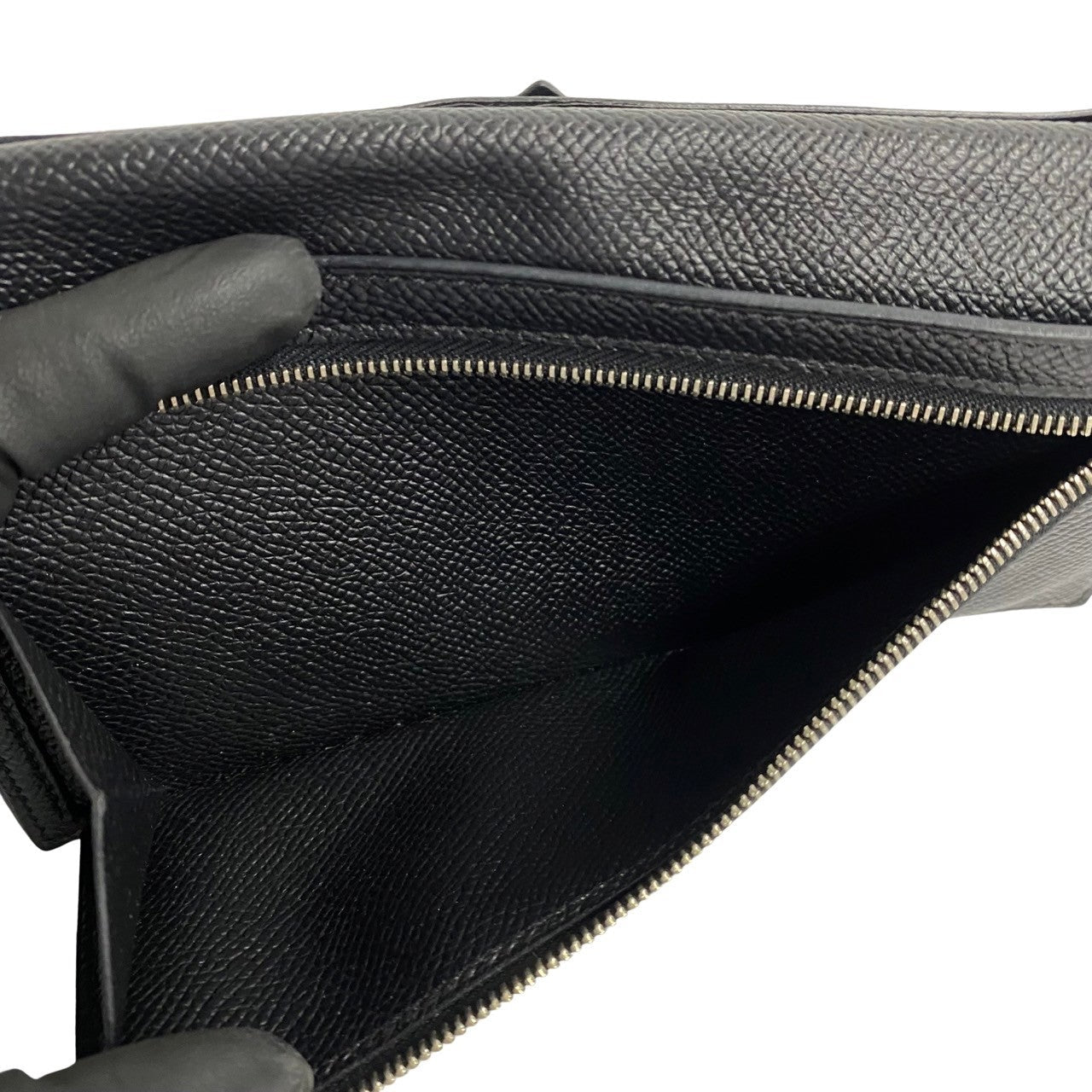 HERMES Long Wallet Purse Epsom black Beansufla