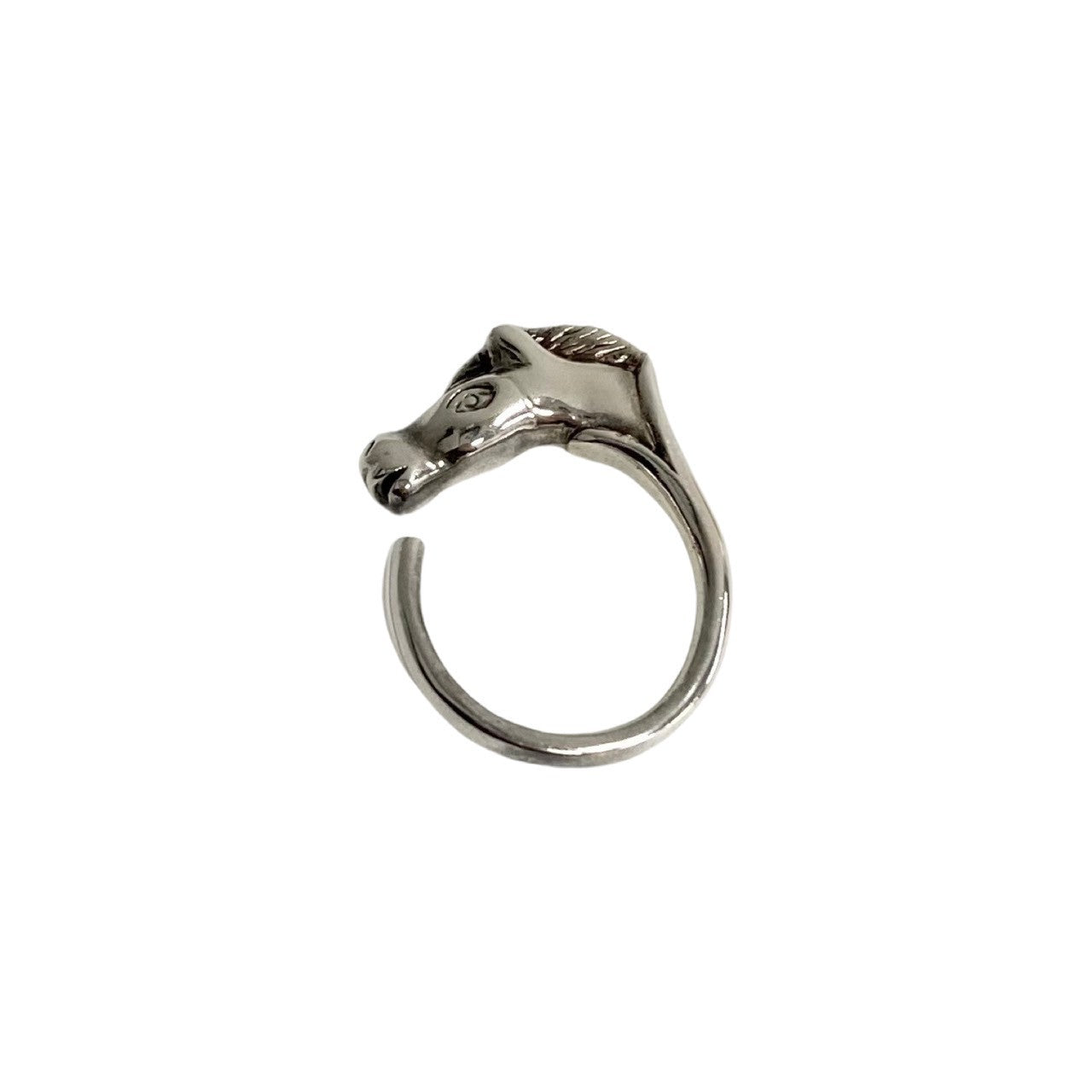 HERMES Ring Silver925 Silver Cheval Horse Ring