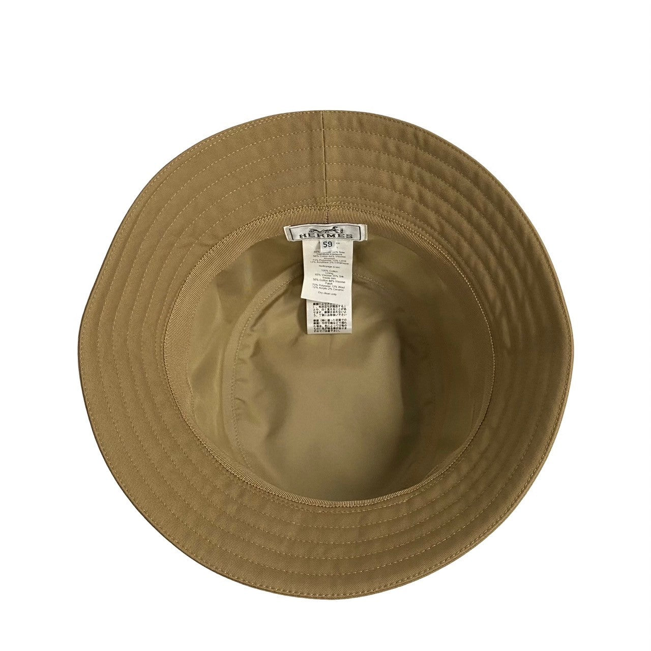 HERMES hat cotton Brown Hermes Bob Harper H Series Bucket Hat