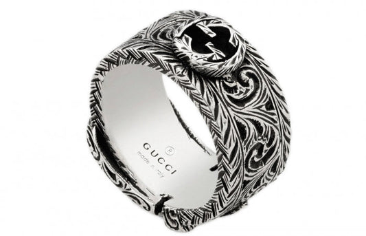 Gucci Metallic Garden Silver Ring in Sterling Silver 925