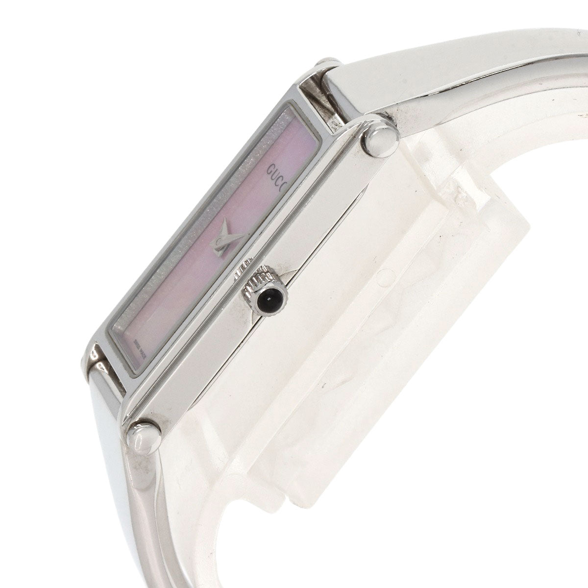 GUCCI Watches Quartz 1500L Stainless Steel Silver Square face Pink shell dial