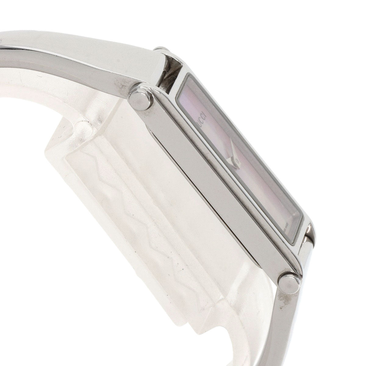 GUCCI Watches Quartz 1500L Stainless Steel Silver Square face Pink shell dial