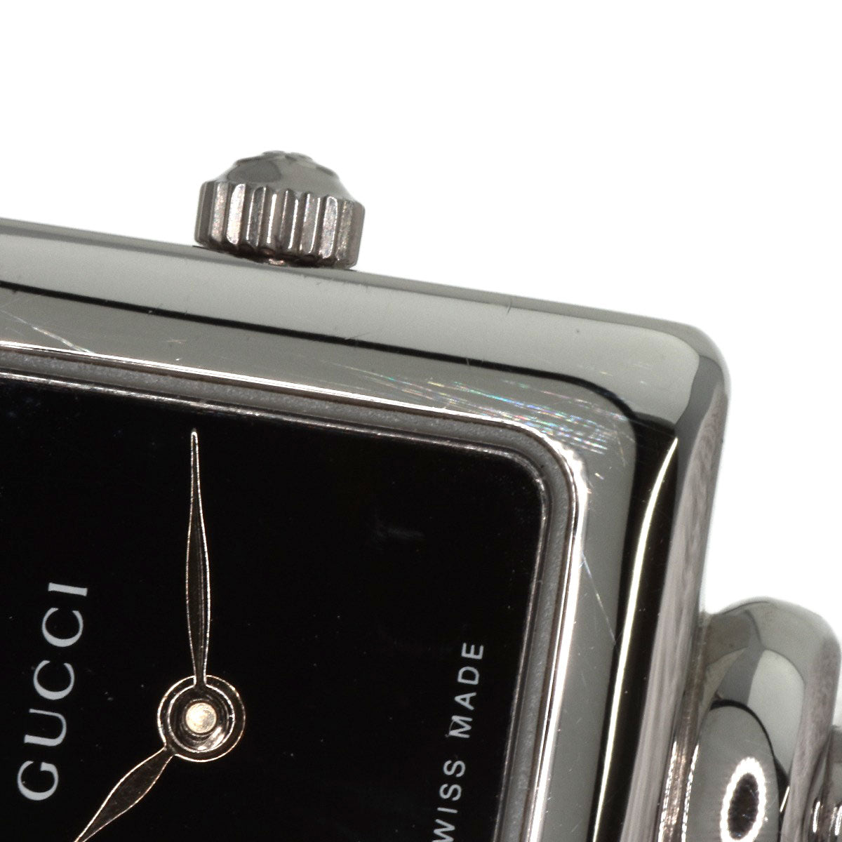 GUCCI Watches Quartz 1900L Stainless Steel Silver Square face black dial