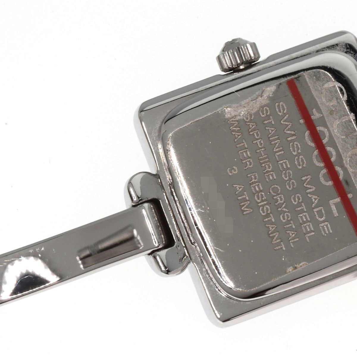 GUCCI Watches Quartz 1900L Stainless Steel Silver Square face black dial