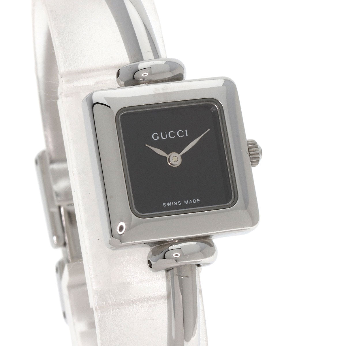 GUCCI Watches Quartz 1900L Stainless Steel Silver Square face black dial
