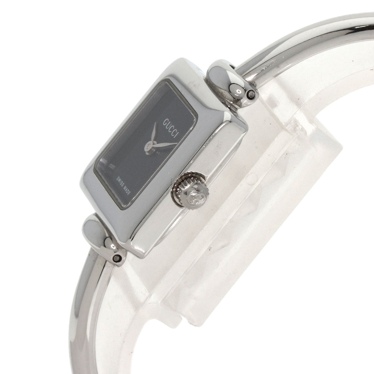 GUCCI Watches Quartz 1900L Stainless Steel Silver Square face black dial