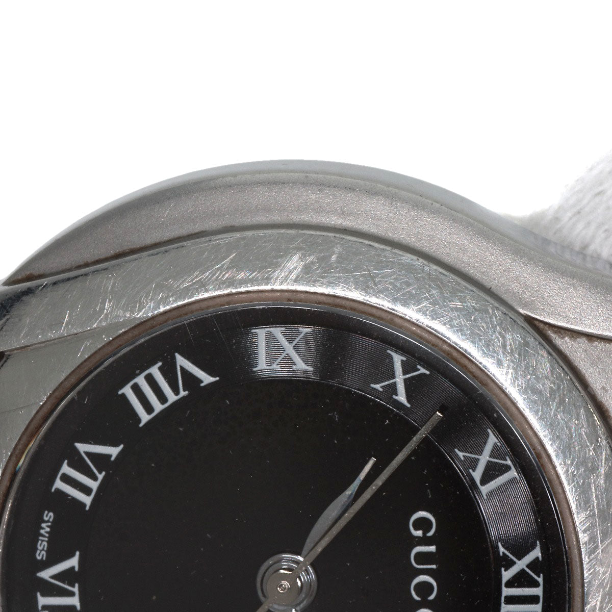 GUCCI Watches Quartz 5500L Stainless Steel Silver Round face black dial