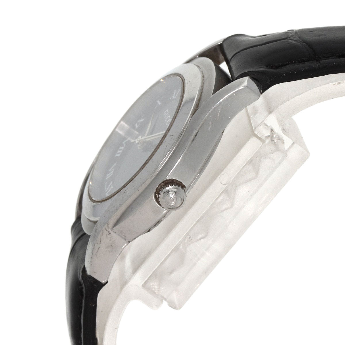 GUCCI Watches Quartz 5500L Stainless Steel Silver Round face black dial