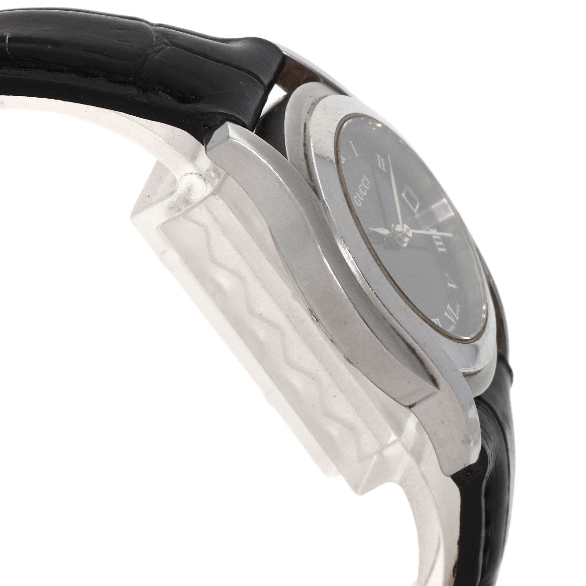 GUCCI Watches Quartz 5500L Stainless Steel Silver Round face black dial