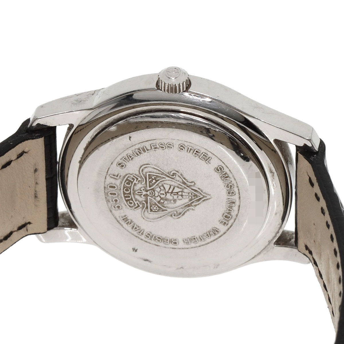 GUCCI Watches Quartz 5500L Stainless Steel Silver Round face black dial