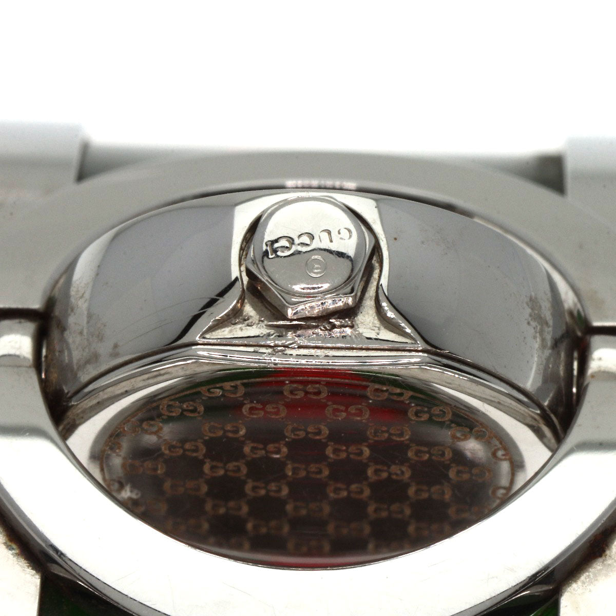 GUCCI Watches Quartz 112 Stainless Steel Silver Twirl black dial