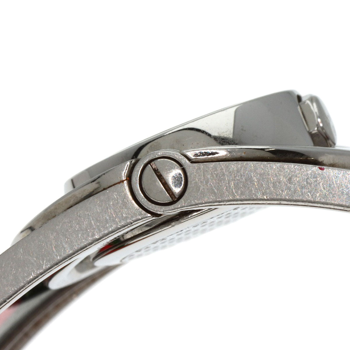 GUCCI Watches Quartz 112 Stainless Steel Silver Twirl black dial