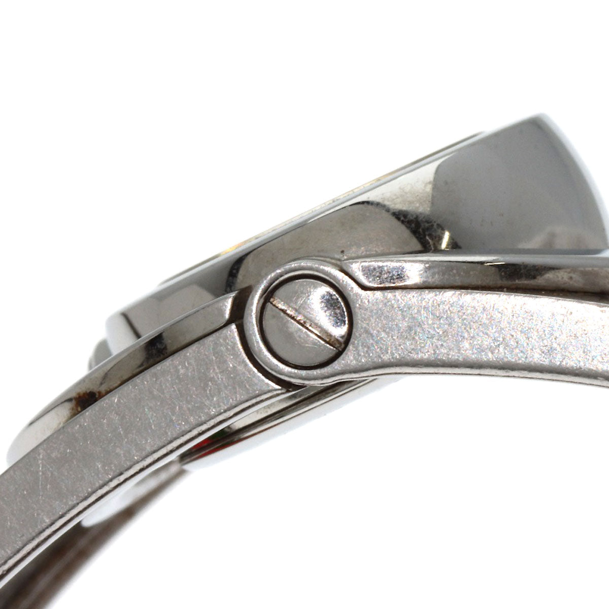 GUCCI Watches Quartz 112 Stainless Steel Silver Twirl black dial