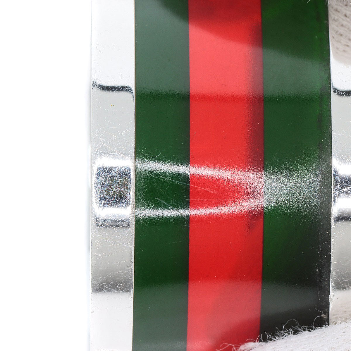 GUCCI Watches Quartz 112 Stainless Steel Silver Twirl black dial