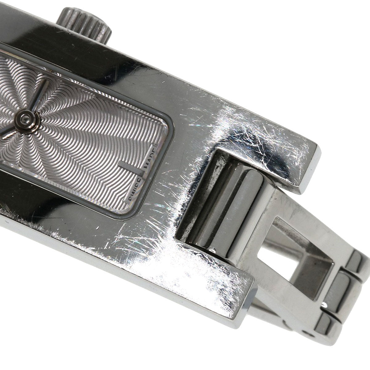GUCCI Watches Quartz 3900L Stainless Steel , Stainless Steel Silver Square face Silver dial Women Used