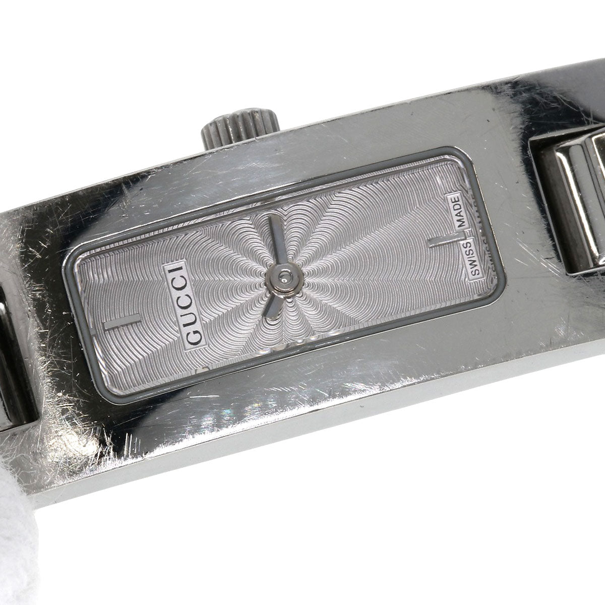 GUCCI Watches Quartz 3900L Stainless Steel , Stainless Steel Silver Square face Silver dial Women Used