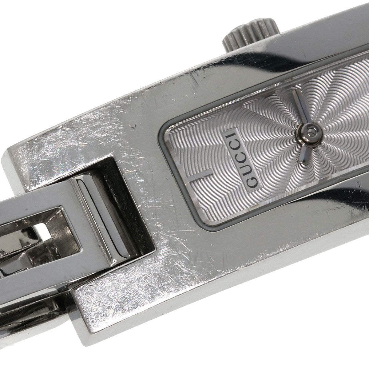 GUCCI Watches Quartz 3900L Stainless Steel , Stainless Steel Silver Square face Silver dial Women Used