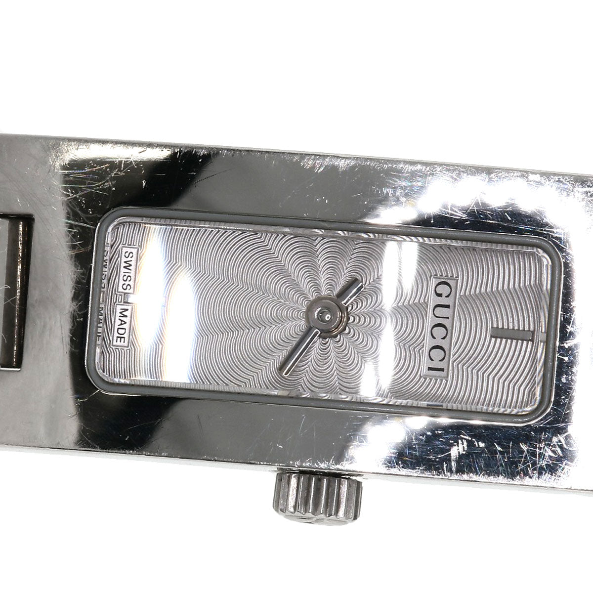 GUCCI Watches Quartz 3900L Stainless Steel , Stainless Steel Silver Square face Silver dial Women Used