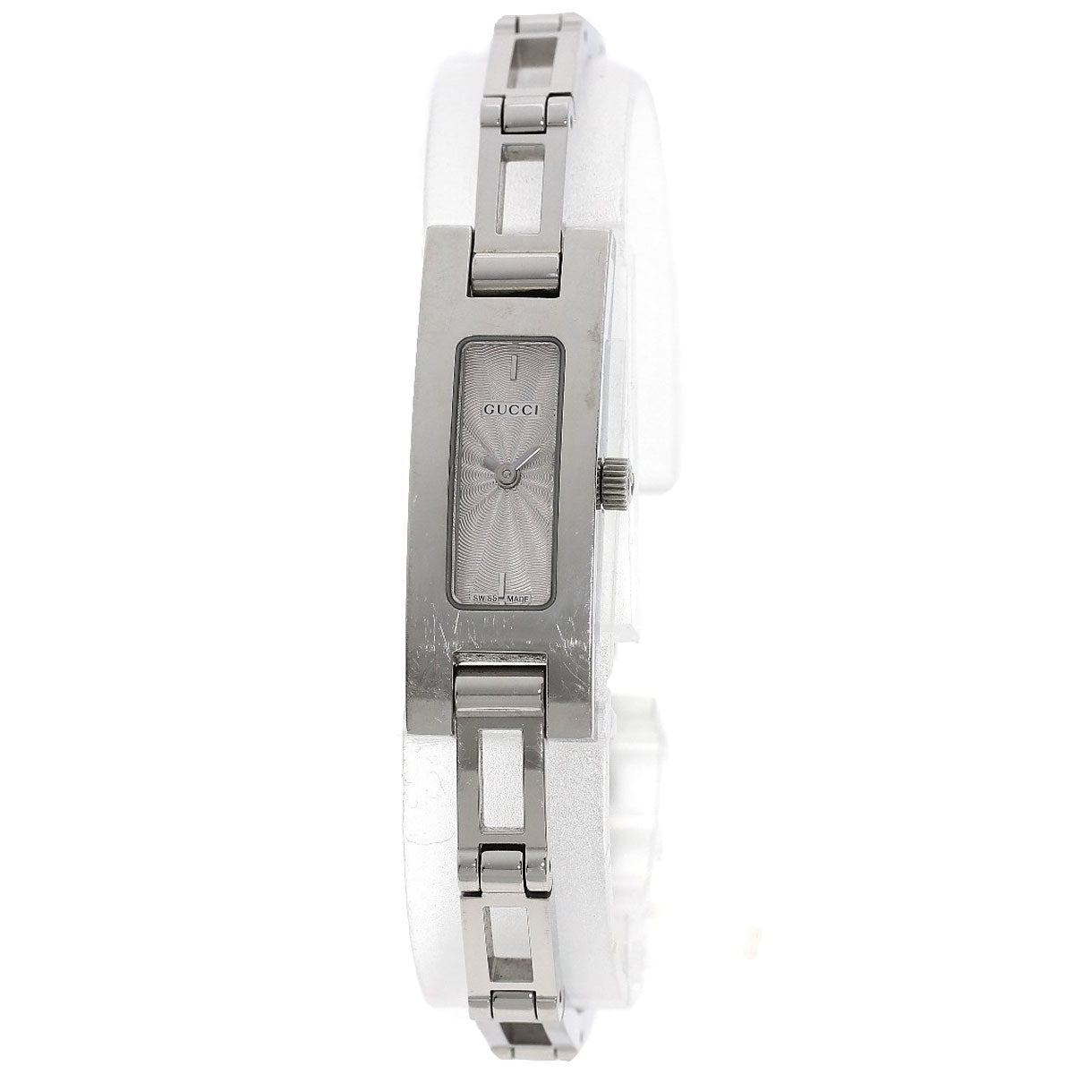 GUCCI Watches Quartz 3900L Stainless Steel , Stainless Steel Silver Square face Silver dial Women Used